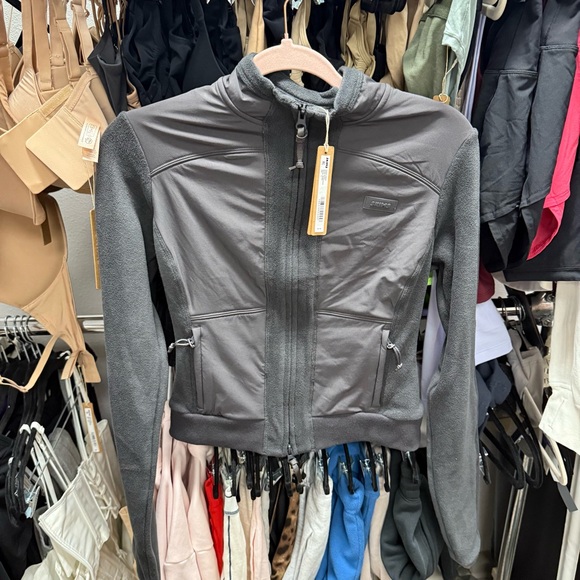 SKIMS fleece lounge fitted jacket storm - Picture 4 of 7